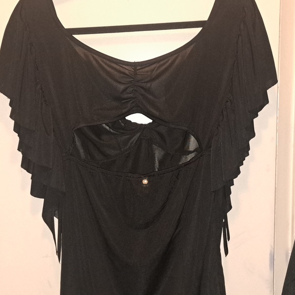 Bat wing black and gold dress but could also be a top - Picture 3 of 9